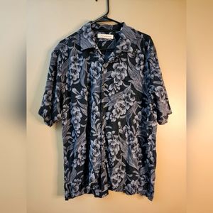 Tommy Bahama Black Silk Hawaiian Shirt